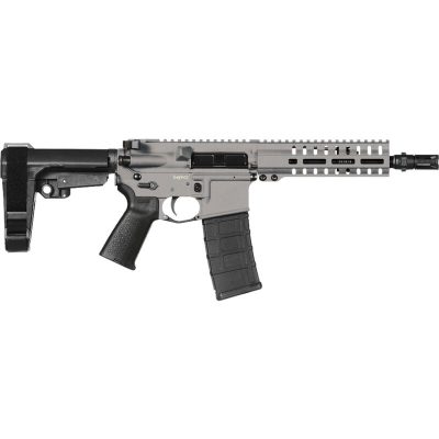 CMMG Banshee 300 Mk4 .300 Blackout AR-15 Semi Auto Pistol 8″ Barrel 30 Rounds RML7 M-LOK Handguard CMMG Micro/CQB RipBrace Titanium Finish