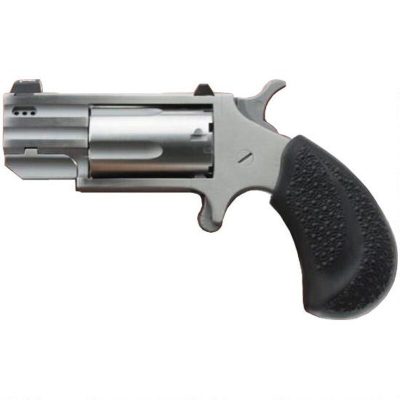 North American Arms Pug .22 WMR Mini Revolver 5 Rounds 1″ Ported Barrel White Dot Sight Rubber Grips Stainless Finish